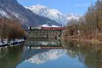 Nach Ankunft in Schladming fährt der Alpen Express als Lp 85104 zurück nach Bischofshofen.