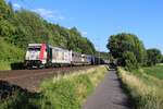 185 664 Lokomotion mit Paneuropa und Terratrans KLV bei Erzhausen am 08.07.2018