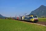 Lokomotion 189 912-9 und 186 444-6 mit KLV Zug in Niederaudorf am 10.08.20