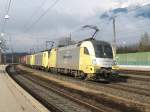 ES 64-028 und ES 64 F-026 und ES 64 F-019 am 29.03.2008 in Brixlegg mit dem Winnerexpress