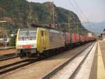 ES 64 F-005 mit Winnerzug am 22.7.2009 in Bozen 