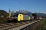 189 930 mit DGS 43126 am 07.04.2010 am Kloster Reisach bei Niederaudorf.