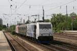 185 662 + 1 Wagen + 185 664 am 10.06.2010 am Heimeranplatz in Mnchen.