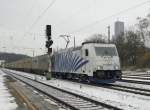 Lokomotion 185 662 mit dem Ewals am 4.12.2010 in Kln West