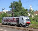 Sonderzug-Rckfahrt von Darmstadt-Kranichstein nach Gttingen. Unterwegs-Sichtungs-Highlight: 186 281-2 abgestellt in Frankfurt Sd. Aufgenommen am 02.06.2011.