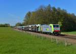 Re 486 510 mit einem Autozug am 17.04.2014 bei Vogl.