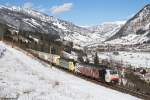 189 901 + 189 902 mit Ekol am 31.01.2015 bei Angertal.