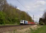 185 663 Lokomotion mit Ekol durch das Filstal(KBS 750)bei Ebersbach an der Fils am 26.4.2015