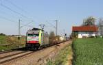 486 505 im Einsatz bei Lokomotion mit KLV Zug am 21.04.2015 bei Hilperting