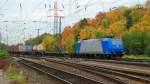 185 527-8 von Lokomotion durchfährt am 24.10.2015 Köln-Gremberg in Richtung Süden