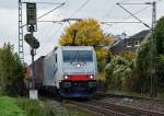 BR 186 Lokomotion 440 Containerzug durch Bonn-Beuel - 23.10.2015