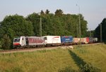 186 285 mit DGS 43126 (Lokomotion, Verona Quadrante–Mnchen Ost Rbf) am 17.06.2015 in Aling (Obb)