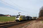 ES 64 U2 - 029 (Lokomotion) mit DGS 43129 bei Grokarolinenfeld (06.03.2007)