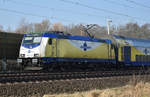 146 533-5 als RB31 des Metronoms unterwegs in Richtung Lüneburg. Höhe Bardowick, 06.03.2018