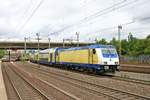 Metronom ME 146 542-6 am 16.07.19 in Hamburg Harburg vom Bahnsteig aus fotografiert