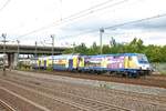 Metronom 146 541-8 in Hamburg Harburg am 16.07.19 vom Bahnsteig aus fotografiert