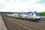 Metronom 146 541-8 in Hamburg Harburg am 16.07.19 vom Bahnsteig aus fotografiert