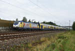 RB31 des Metronoms mit der 146 517-8  cambio-CarSharing  in Front, unterwegs in Richtung Lüneburg.