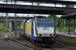 metronom Eisenbahngesellschaft mbH, Uelzen [D] mit ihrer  146-03  [NVR-Nummer: 91 80 6146 503-8 D-BTH] und der RB 38 nach Hannover bei der Einfahrt Bahnhof Hamburg-Harburg am 21.05.24