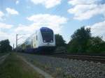 Metronom aus Bremen zur Fahrt in Richtung Hamburg Hbf, fotografiert bei Klecken an KBS120 den 21.05.08!