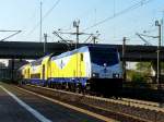 Die 146 534-3 verlsst mit dem ME81160 am Hacken den Bahnhof Hamburg-Harburg in Richtung Bremen Hbf.