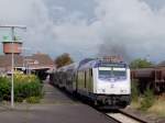 246 006-1(Hemmoor) unterwegs mit ME39414, verabschiedet sich mit einer kleinen Ruwolke vom Bhf.