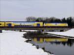 Metronom ME 80943 Hamburg - Uelzen gezogen von einer BR 146 beim berqueren der Luhe; Winsen, 04.01.2010  