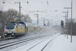 146 532-7 mit ME 80831 Uelzen-Gttingen am 30.01.2010 bei der Einfahrt in Kreiensen