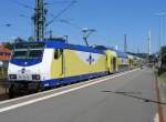 146-02 ist mit dem Metronom ME 82113 aus Hamburg angekommen in Uelzen - 11.07.2005
