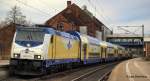 146 531-9 steht am 12.02.11 mit ihrem MEr 81920 Hamburg Hbf - Bremen Hbf in Hamburg-Harburg zur Abfahrt auf Gleis 3 bereit.