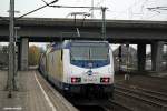 146.07 schob einen metronom der am 15.11.13 als ersatzzug wegen gleisarbeiten beim hbf hamburg im bhf harburg eigesetz wurde