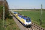 ME 146-01 mit ME 80947 (Hamburg–Uelzen) am 24.04.2009 zwischen Bad Bevensen und Uelzen