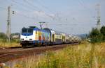 ME 146-02  Verliebt in Lüneburg  mit ME 82819 Uelzen - Göttingen, am 10.08.2013 bei der Ausfahrt aus Einbeck-Salzderhelden.