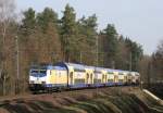 ME 146-01 mit ME 82827 (Uelzen–Gttingen) am 02.04.2011 zwischen Unterl und Eschede