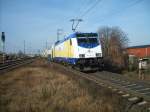 146-11 verlsst am 17.2.07 Hannover-Bismarckstrae und schiebt den metronom in Richtung Hannover Hbf