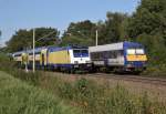 146 541 mit MEr 81958 (Hamburg Hbf–Tostedt) und HKX 1813 (Ersatzzug fr HKX 1803, Kln Hbf–Hamburg-Altona) am 30.09.2013 in Klecken 