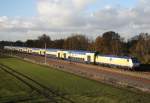 ME 146-01 mit ME 82117 (Hamburg Hbf–Uelzen) am 13.11.2013 zwischen Radbruch und Bardowick