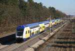 ME 81626 (Lneburg–Hamburg Hbf) am 10.03.2014 zwischen Bardowick und Radbruch