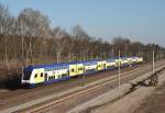 DLr 82762 (Lneburg–Hamburg Hbf) am 10.03.2014 zwischen Radbruch und Winsen (Luhe)