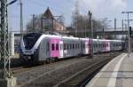 140 107 fährt in Hildesheim Hbf ein (8.3.16).