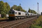 247 042-5 mit Zement-Zug bei der Durchfahrt durch Leipzig-Thekla.