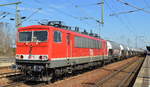 MEG 704 (91 80 6155 195-1 D-MEG) am Ende eines Zementstaubzuges (leer) Richtung Rüdersdorf am 04.04.19 Bf.