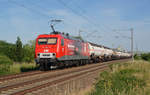 Am Morgen des 18.06.19 rollte 156 001 der MEG mit einem Kesselwagenzug durch Greppin Richtung Bitterfeld.