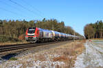 RCM/MEG 159 235 mit einem Gaskesselzug von Wilhelmshaven Ölweiche nach Buna Werke, hier bei Rohrsen (9.01.24)
#rcm #meg #159 #159235 #gaskesselzug #Wilhelmshaven #buna #rohrsen 

