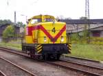 MEG 4 beim rangieren in Naumburg (Saale) Hbf. Sie hat einen Sonderzug von Leipzig nach Freyburg zum Winzerfest gebracht und verbleibt bis zur Rckfahrt in Naumburg; 08.09.2007