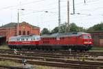 MEG 313 und EWR 232 443-2 am 19.05.2008 im Bahnhof Guben