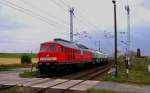 MEG 315 mit 5 Zwiebelwagen am 17.7.08 in Teutschenthal.