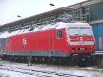 Die 802 der MEG abgestellt und eingeschneit im Rostocker Seehafen.Aufgenommen am 29.01.05.