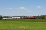 MEG 315 (92 80 1232 489-5 D-MEG) + 318 (92 80 1232 690-8 D-MEG) am 04.06.2010 mit DGS59198 bei Wernberg-Kblitz 