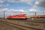 U-Boot MEG 302 und V100 MEG 101 fuhren hier durch Magdeburg Rothensee hhe HP Eichenweiler am 26.3.2011 .